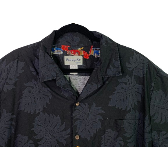 Bishop St. Apparel Mens 3XL Hawaiian Button Up Shirt Tiki Woody Surfer Vintage - Picture 2 of 9